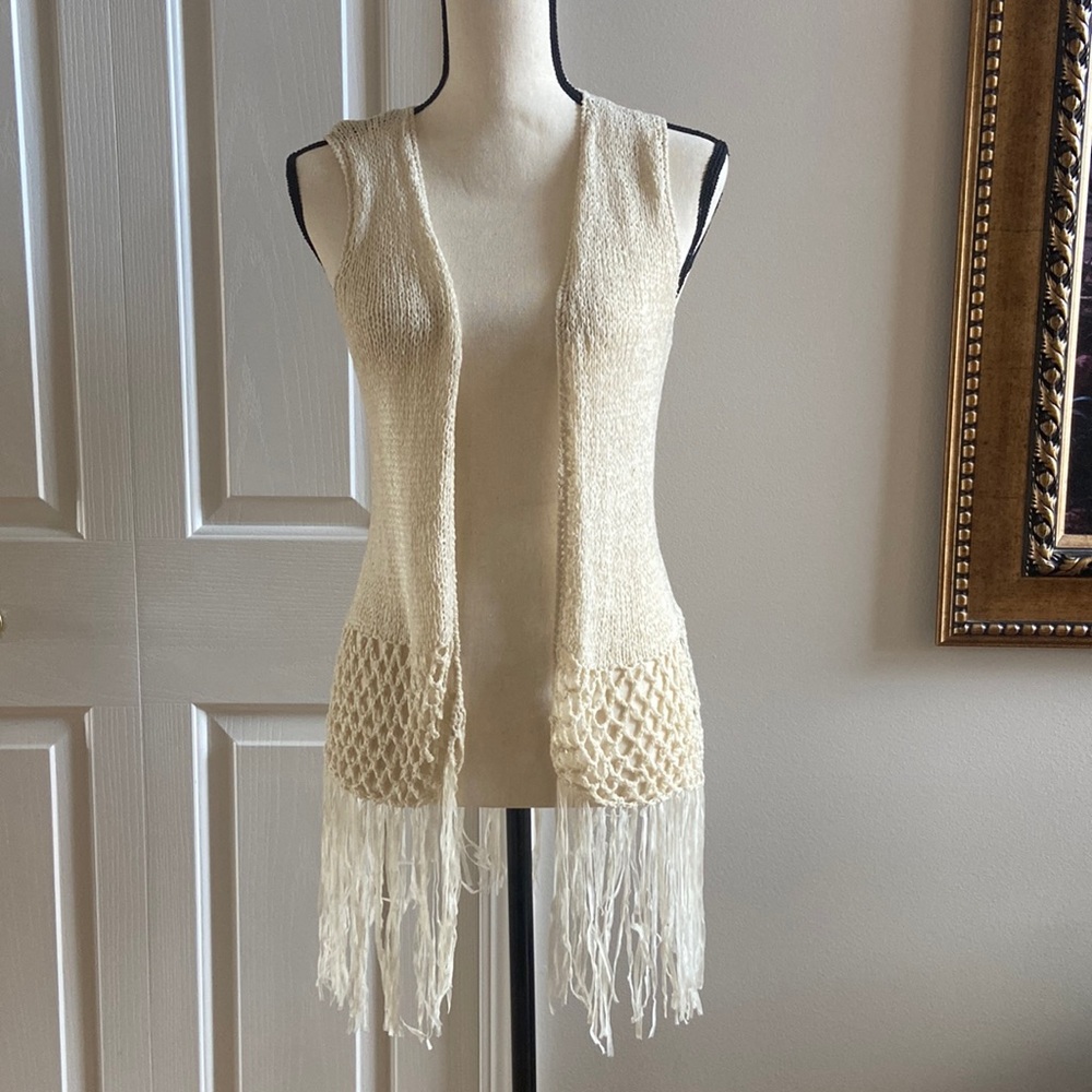 Knit Vest with Tassels